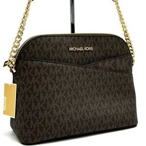 MICHAEL KORS Jet Set Travel Medium Dome Crossbody Bag
Brown/Gold